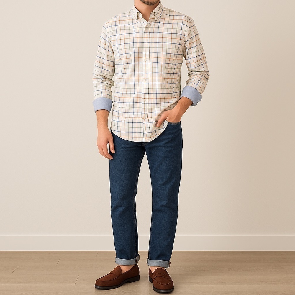 Southern Pines Plaid Button-Down Shirt XL – Cotton Oxford Eclectic Grandpa